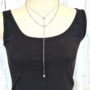 Kendra Scott Kyocera Small White Opal Double drop Necklace